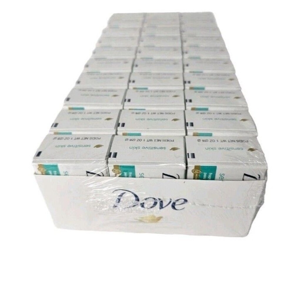 New Dove Sensitive Skin Beauty Bar, Unscented (1 oz) Pack of 30 Travel Size